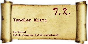 Tandler Kitti névjegykártya